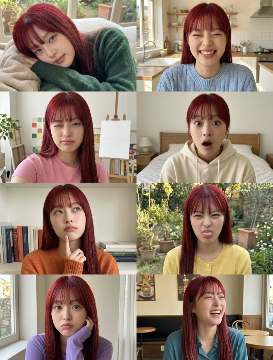 Profile / Avatar - Red Hair Woman Portrait Collage — output 1