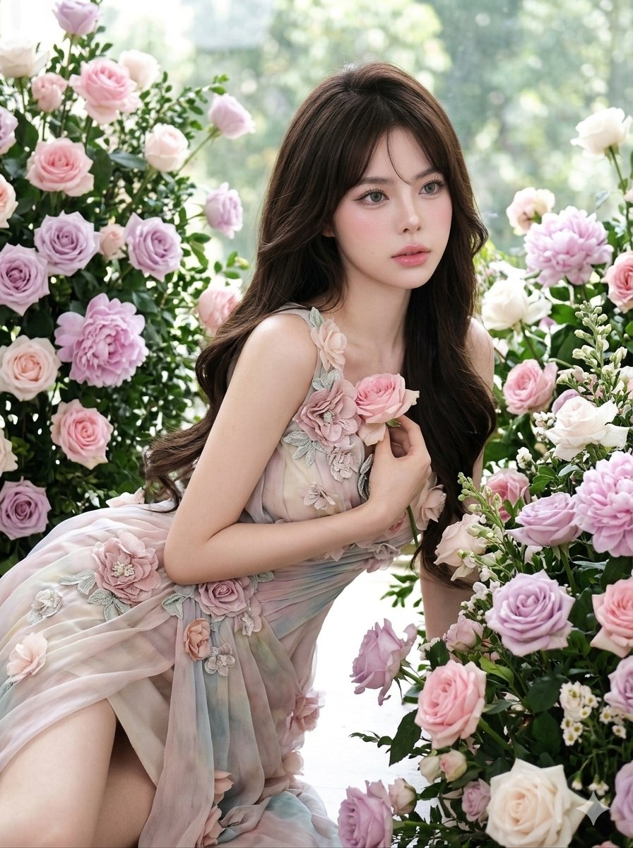 Profile / Avatar - Ethereal Floral Studio Portrait — output 1
