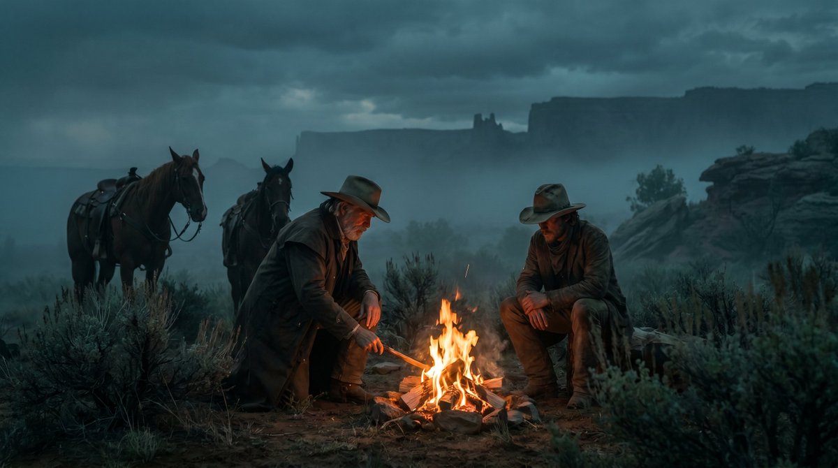 Comic / Storyboard - Cinematic Cowboy Style Reference Prompt — output 1