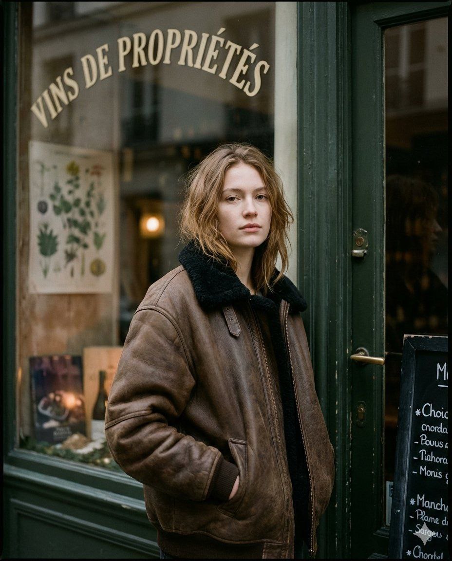 Moody Paris Street Editorial Portrait — output 1