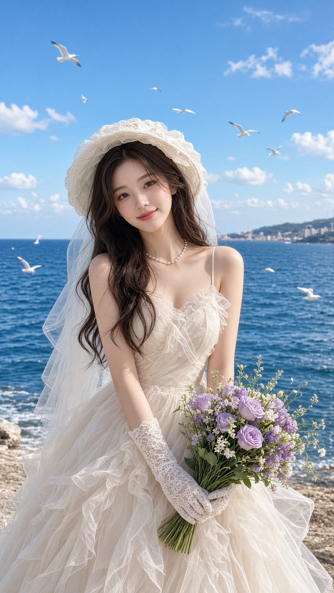 Product Marketing - Seaside Bridal Portrait — output 1
