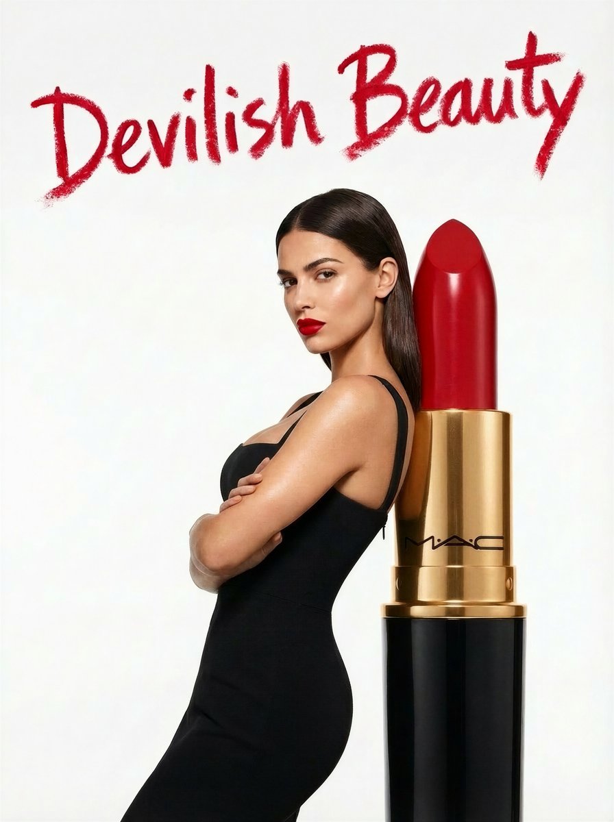 Product Marketing - Devilish Beauty Lipstick Advertisement Prompt — output 1