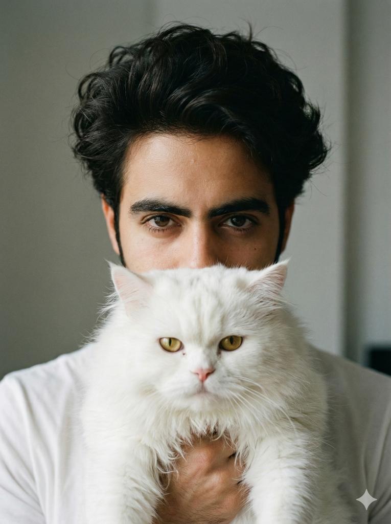 Close-up Portrait with Persian Cat — output 1