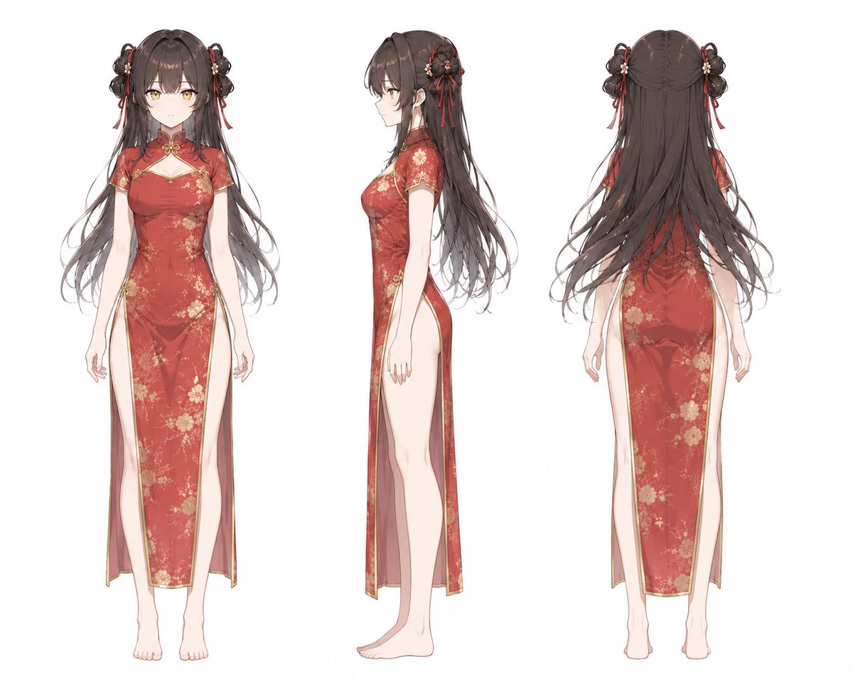 Comic / Storyboard - Anime Character Turnaround Sheet — output 1