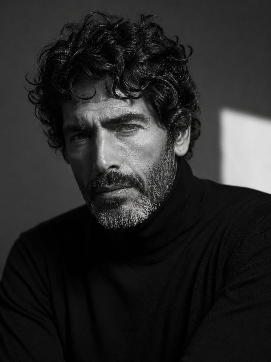 Profile / Avatar - Rugged Masculine B&W Portrait — output 1