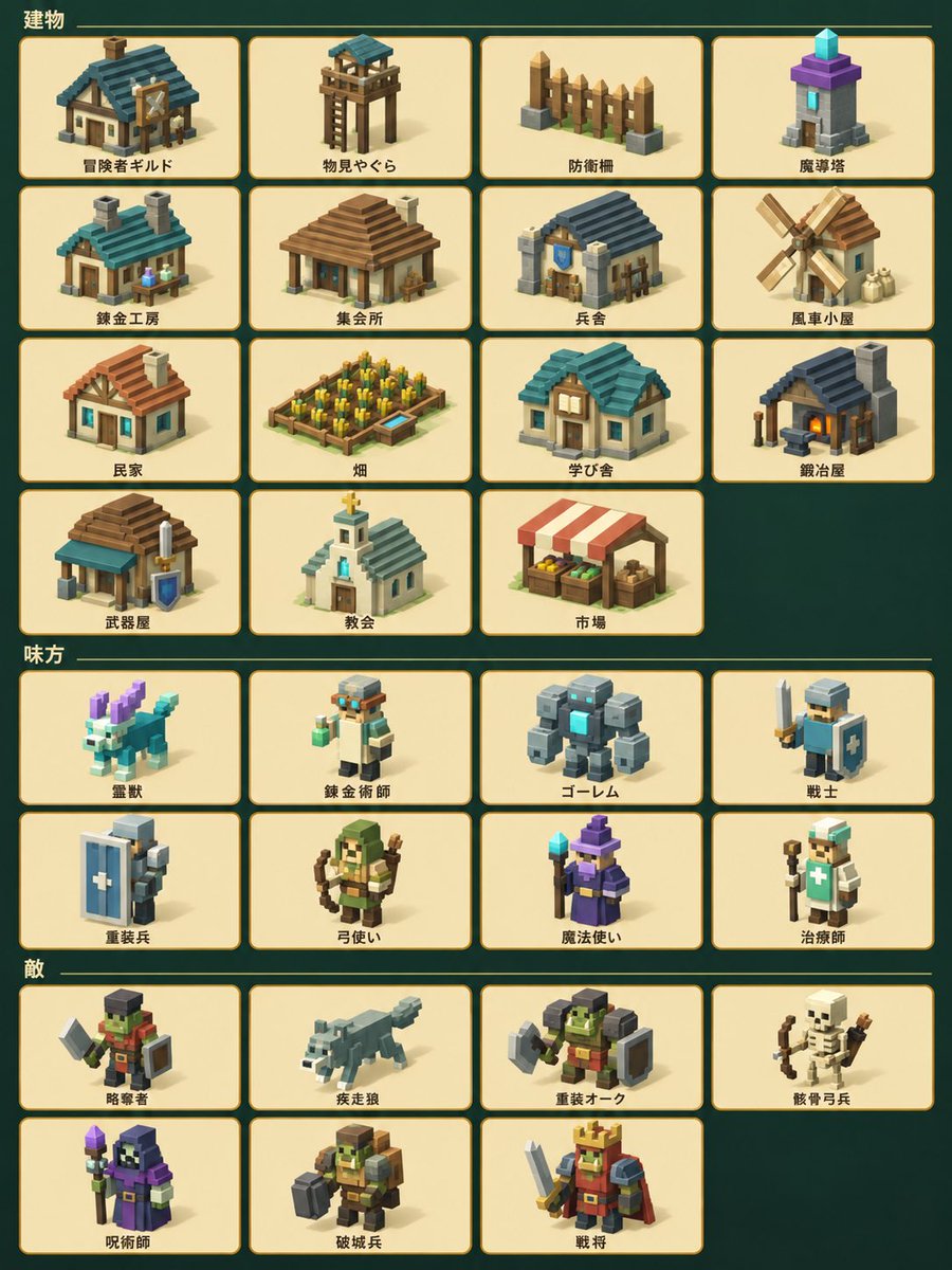 Game Asset - High-Quality Voxel Game Asset Sheet — output 1