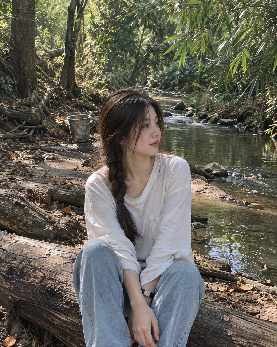 Social Media Post - Forest Stream Candid Portrait GPT Image 2 — output 1
