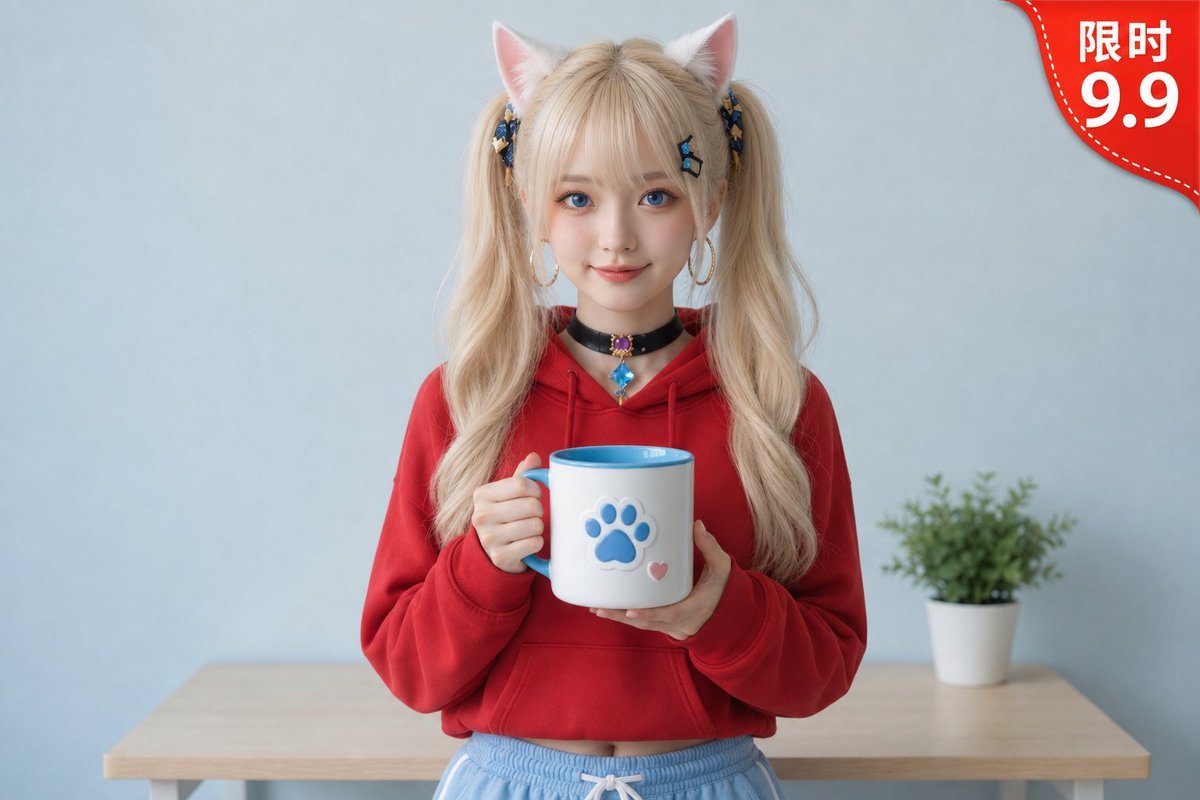 E-commerce Main Image - Character Outfit and Text Overlay Edit — output 1