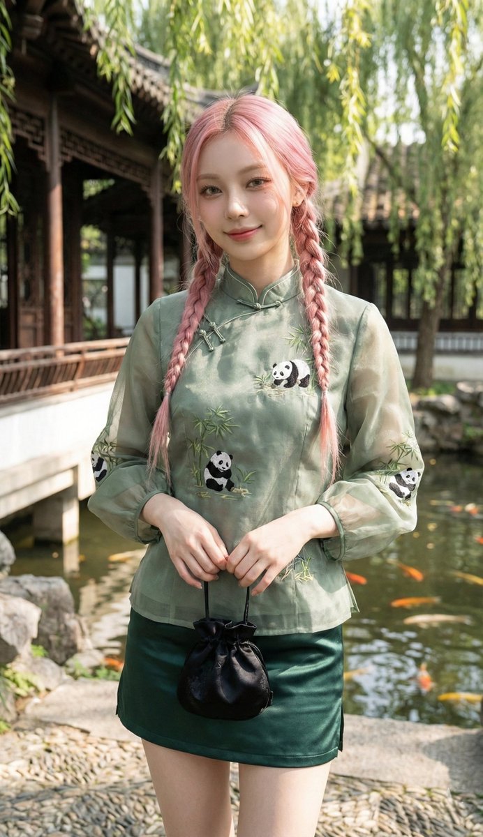 Product Marketing - Ultra-Photorealistic Chinese Garden Fashion Portrait — output 1