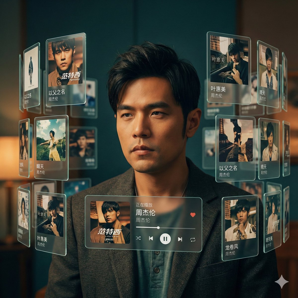 Singer AR Floating Play Card Effect — output 1