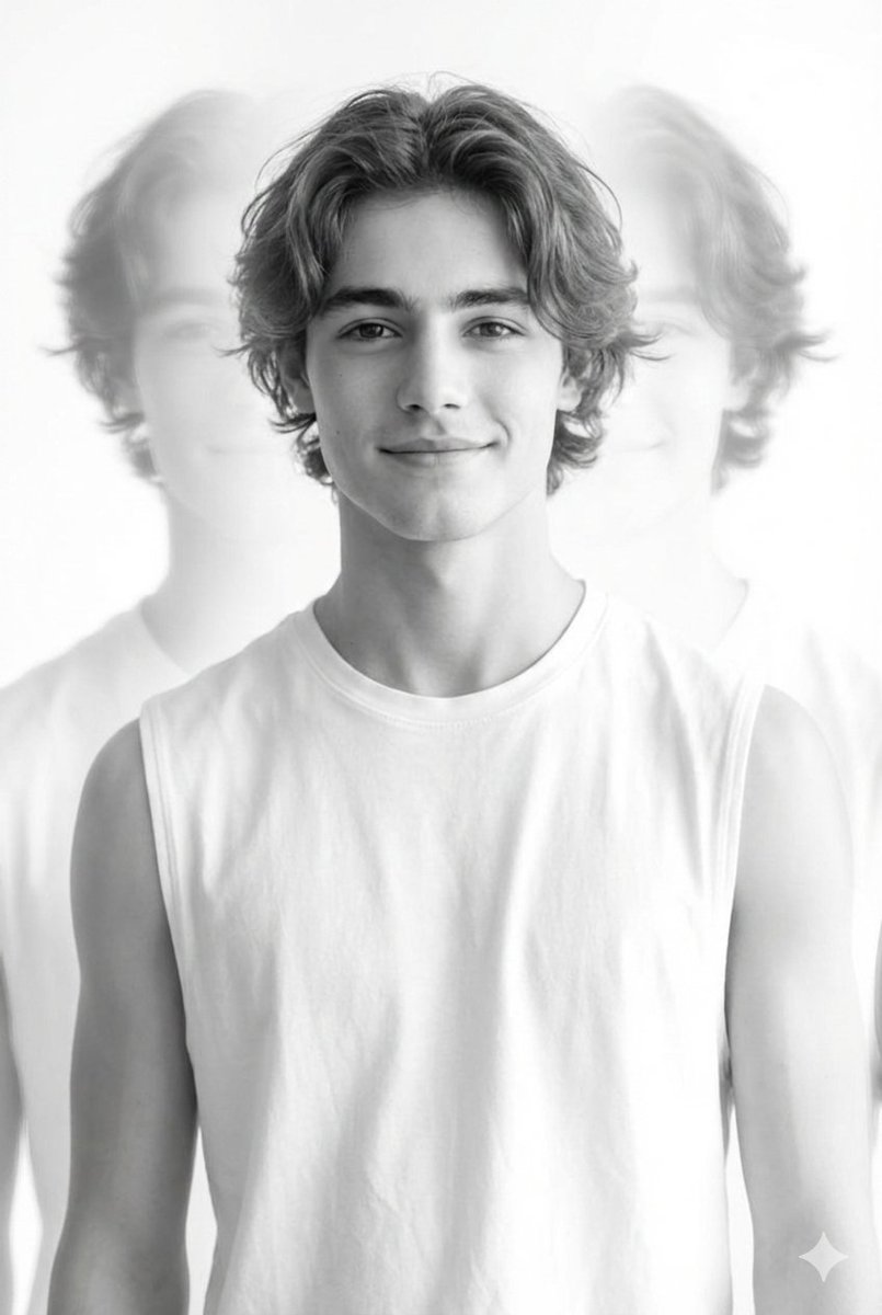 Profile / Avatar - Black and White Multiple Exposure Portrait — output 1