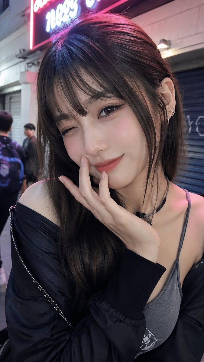 Profile / Avatar - Neon Night Street Portrait — output 1