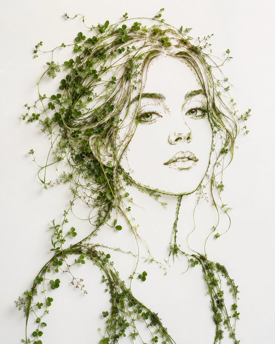 Minimalist Botanical Wall Art Portrait — output 1