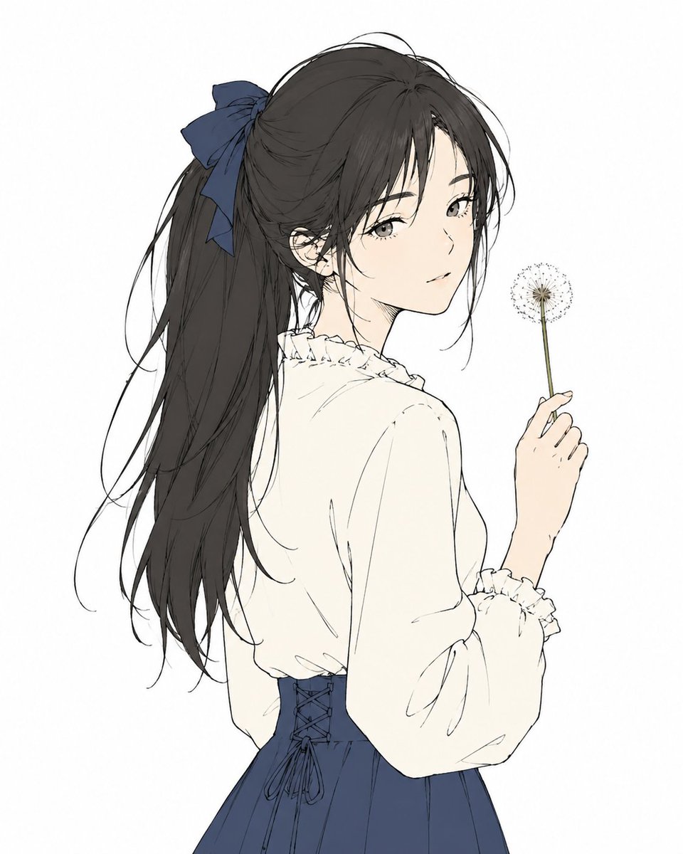 Profile / Avatar - Anime Girl Holding Dandelion — output 1
