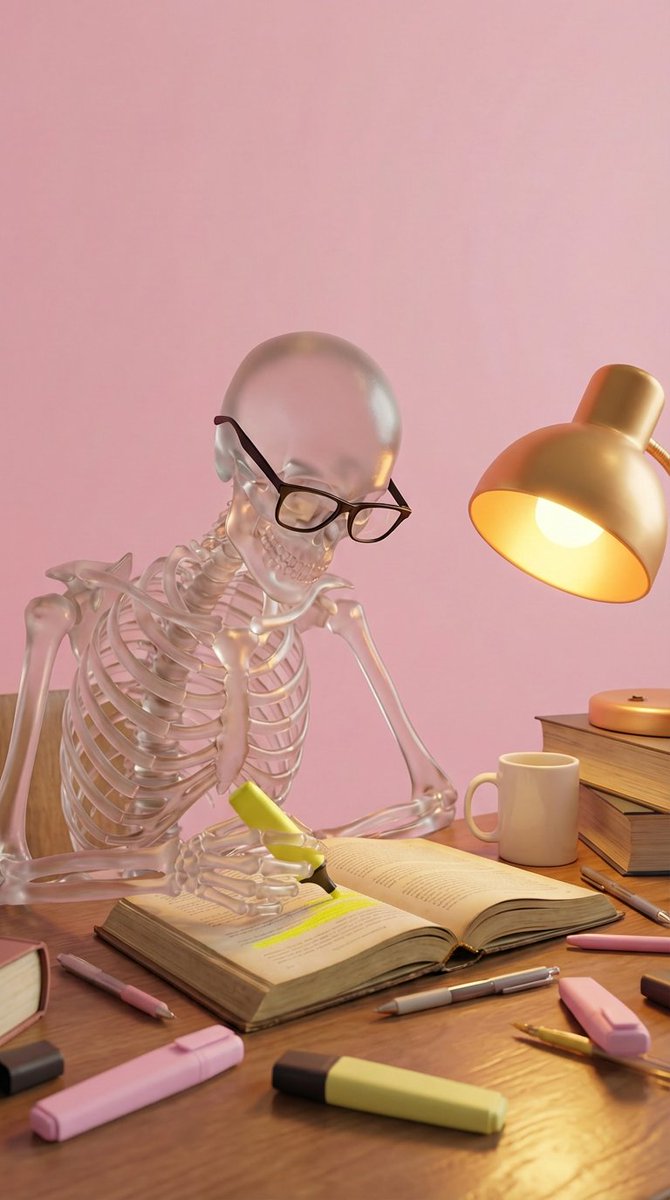 Game Asset - Stylized 3D Glass Skeleton Render Prompt — output 1