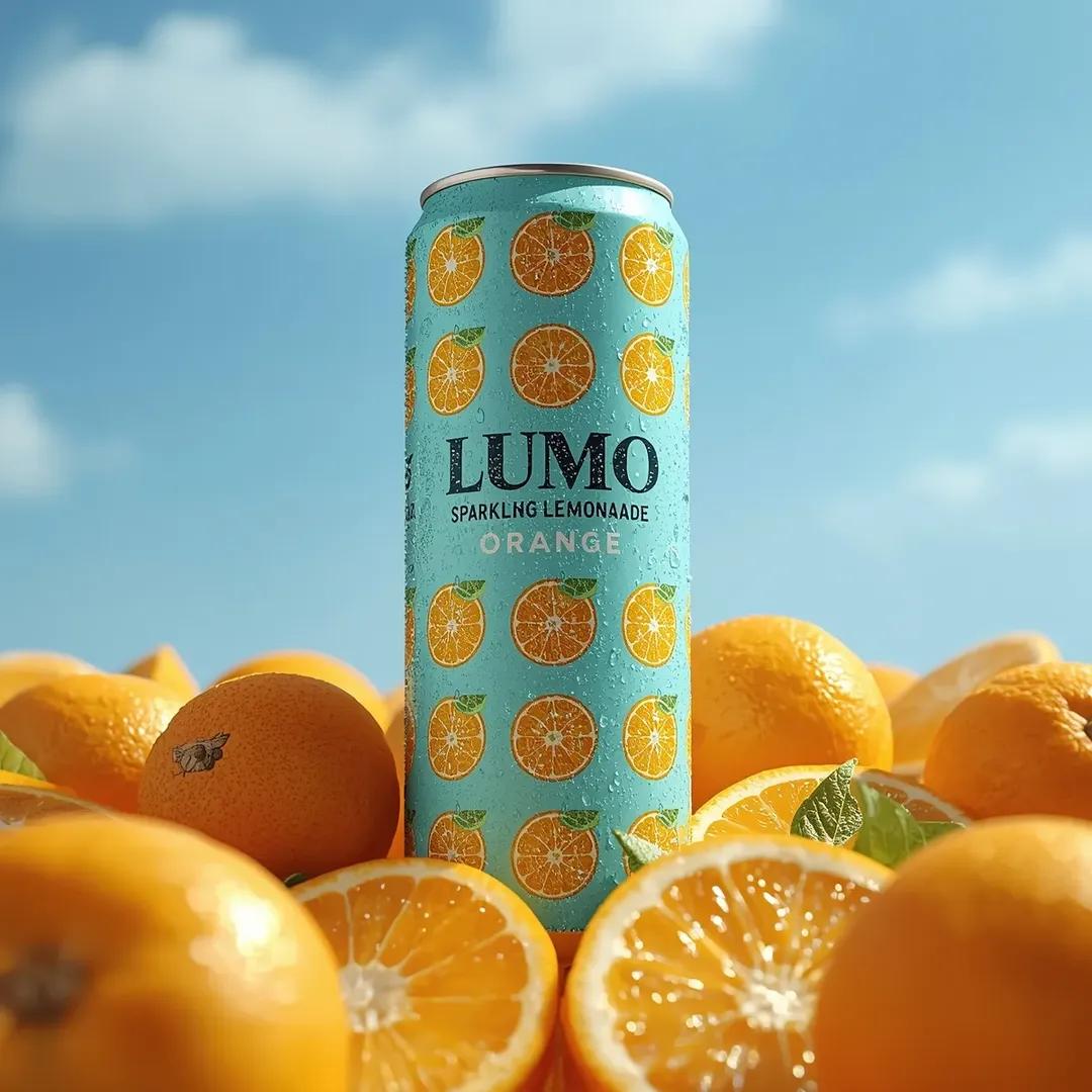 E-commerce Main Image - Ultra-Realistic Beverage Advertising Photography (LUMO Soda) — output 1