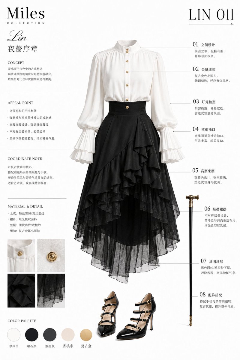 Product Marketing - French Preppy Gothic Fashion Style — output 1