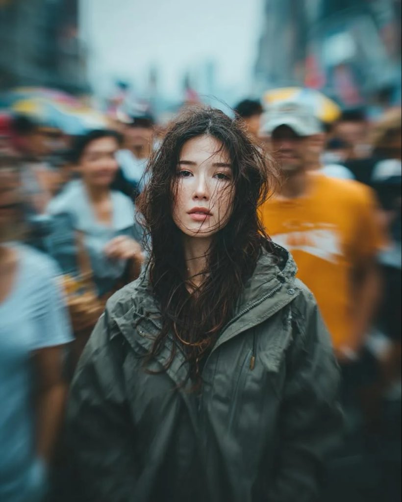 Social Media Post - Candid Paparazzi Street Portrait Prompt — output 1