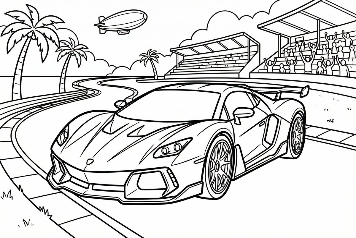 Coloring book line art prompt for Nano Banana Pro — output 1