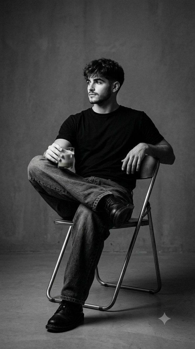 Profile / Avatar - Black and White Studio Portrait — output 1