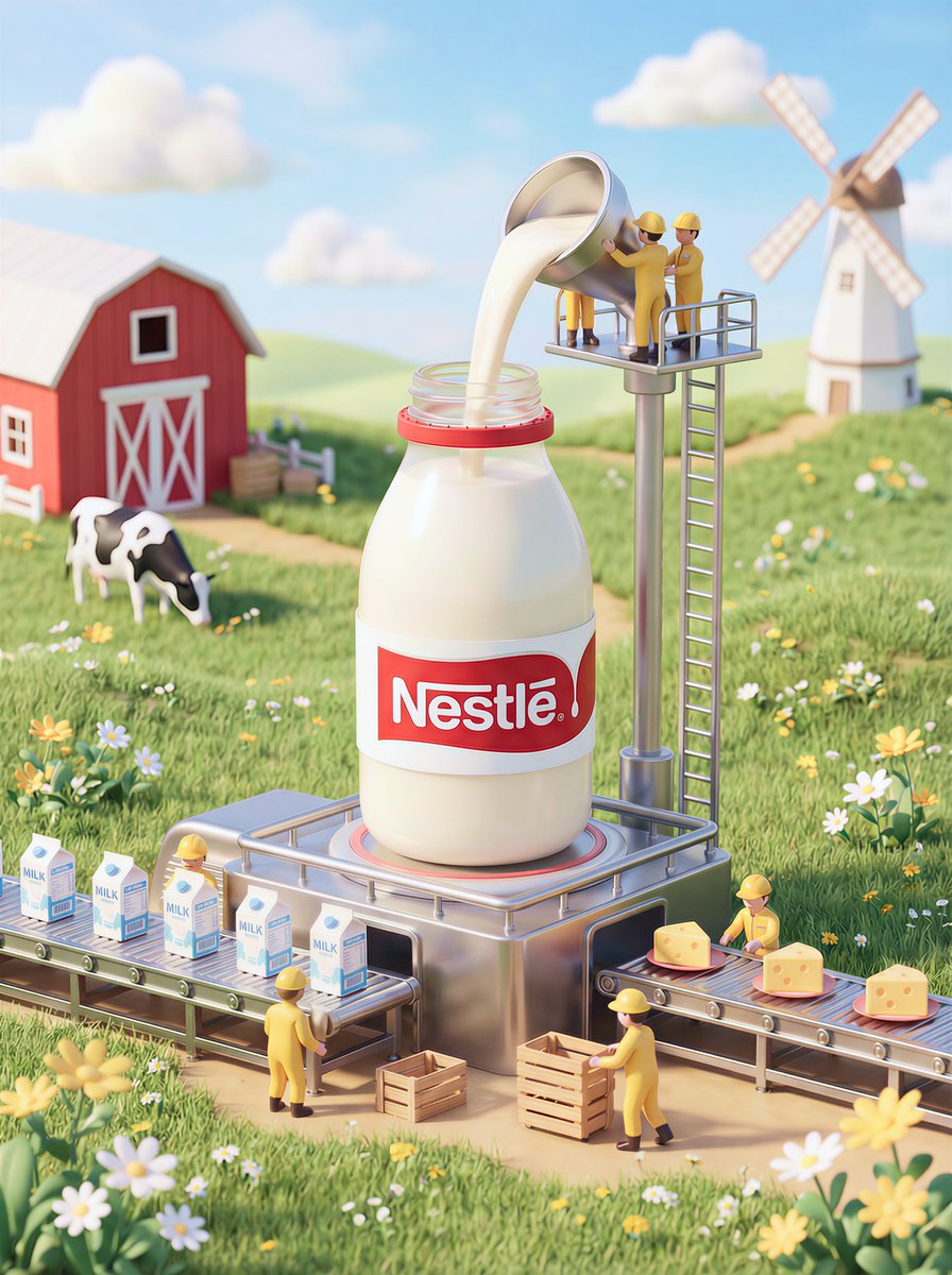 Infographic / Edu Visual - Whimsical 3D Miniature Dairy Advertising Illustration — output 1