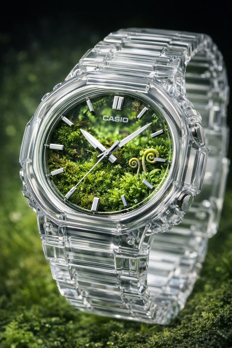 E-commerce Main Image - Crystal Terrarium Watch Product Shot — output 1