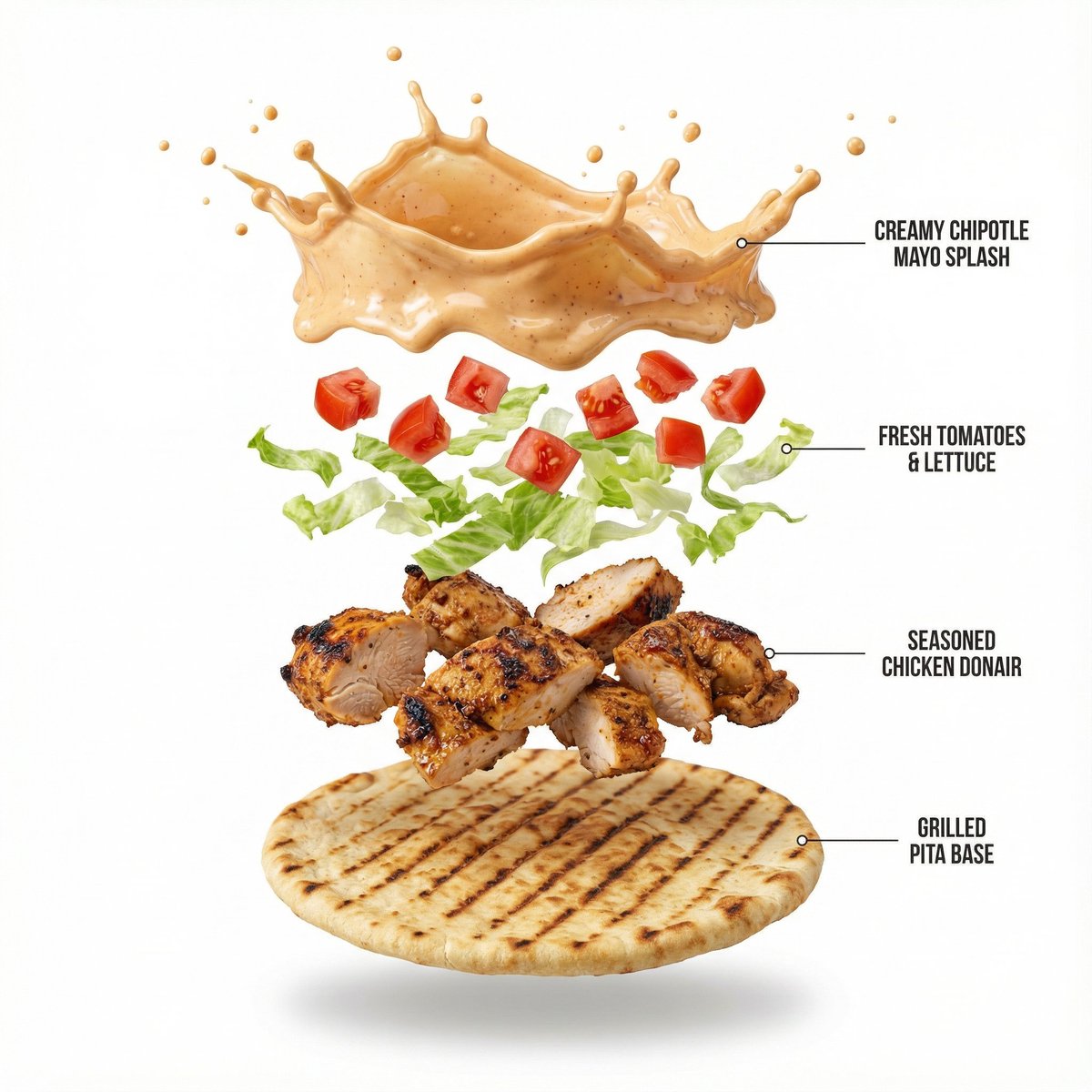 Infographic / Edu Visual - Shawarma Product Photography and Exploded Infographic — output 1