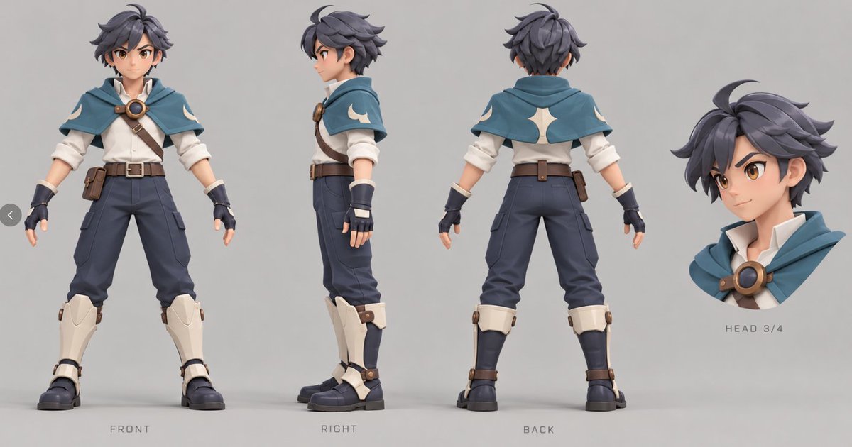 Game Asset - Anime Adventurer Character Sheet