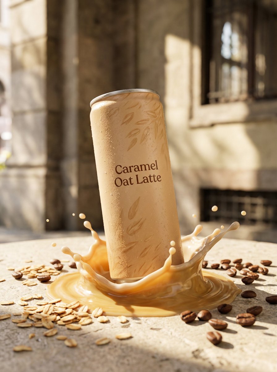 Premium Beverage Product Photography: Golden Peach Fizz — output 1