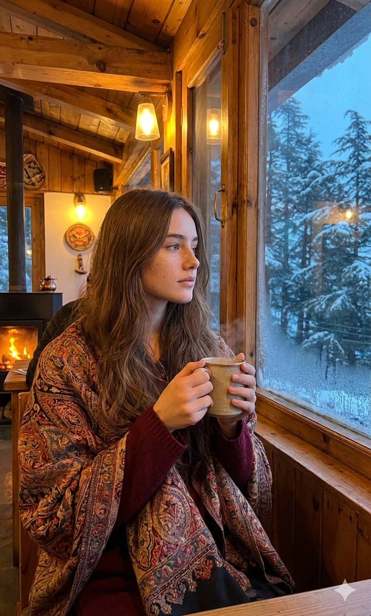 Cozy Winter Cafe Scene in Shimla — output 1