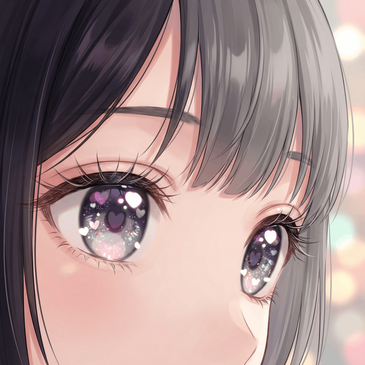 Modern Moe Anime Illustration of a Teenage Girl's Eyes — output 1