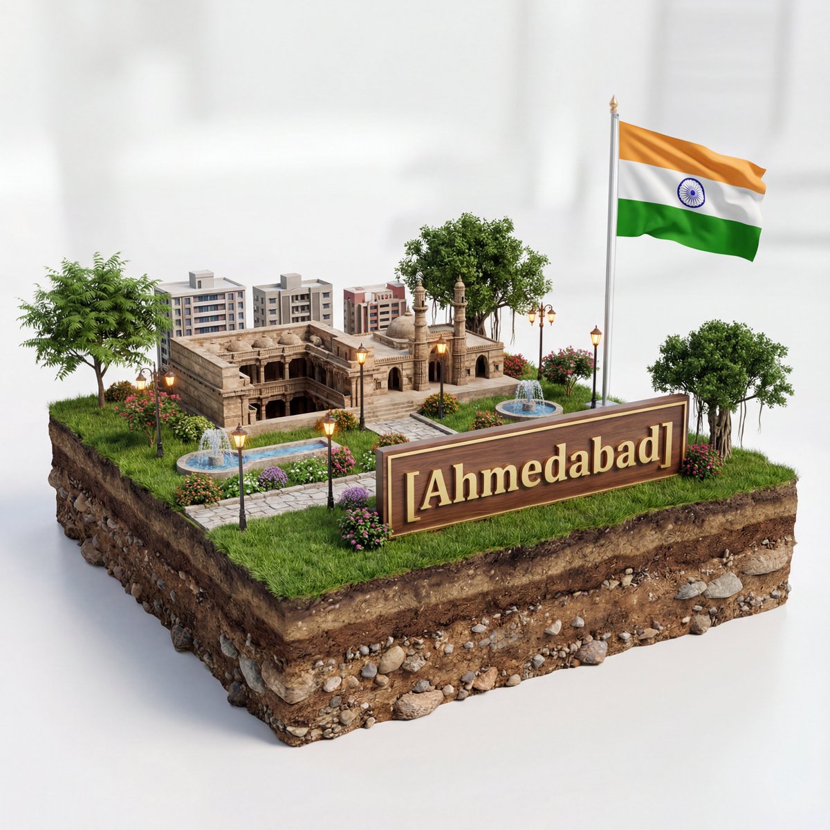 3D Diorama of Ahmedabad Landmark — output 1