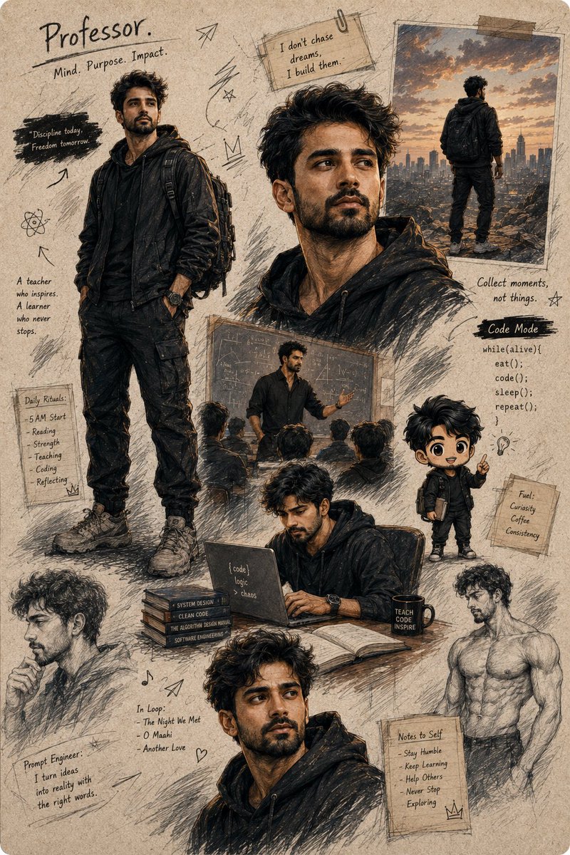 Comic / Storyboard - Anime Character Moodboard Poster — output 1