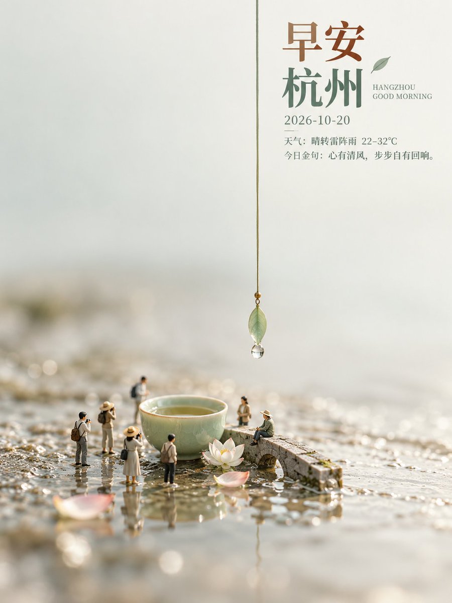 Social Media Post - Hangzhou Good Morning Miniature Tea Scene