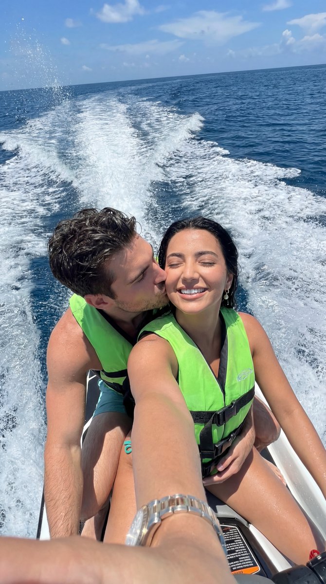 Ultra-Photorealistic Jet Ski Vacation Selfie Kiss — output 1