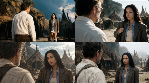 YouTube Thumbnail - Sci-Fi Movie Still with Reference Images — output 1