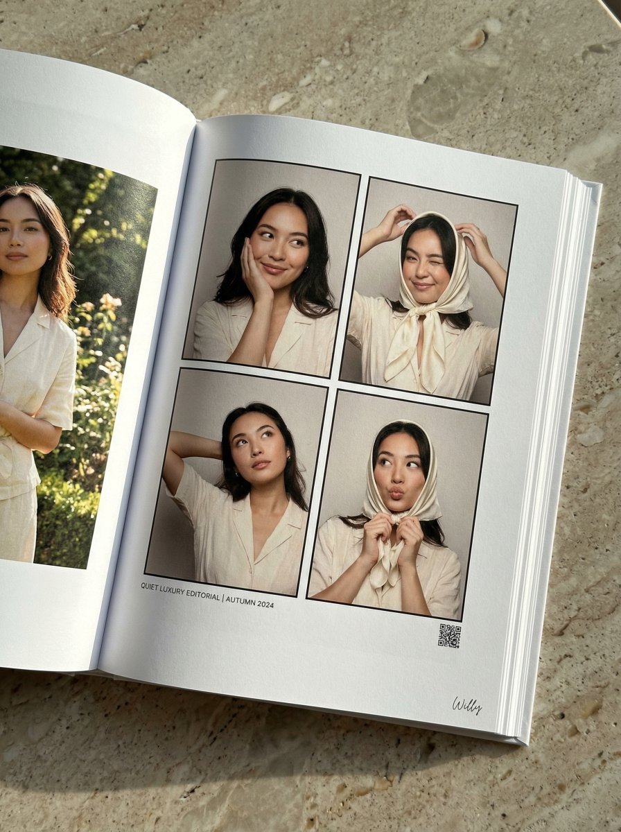 Quiet Luxury Editorial Photobook Spread — output 1