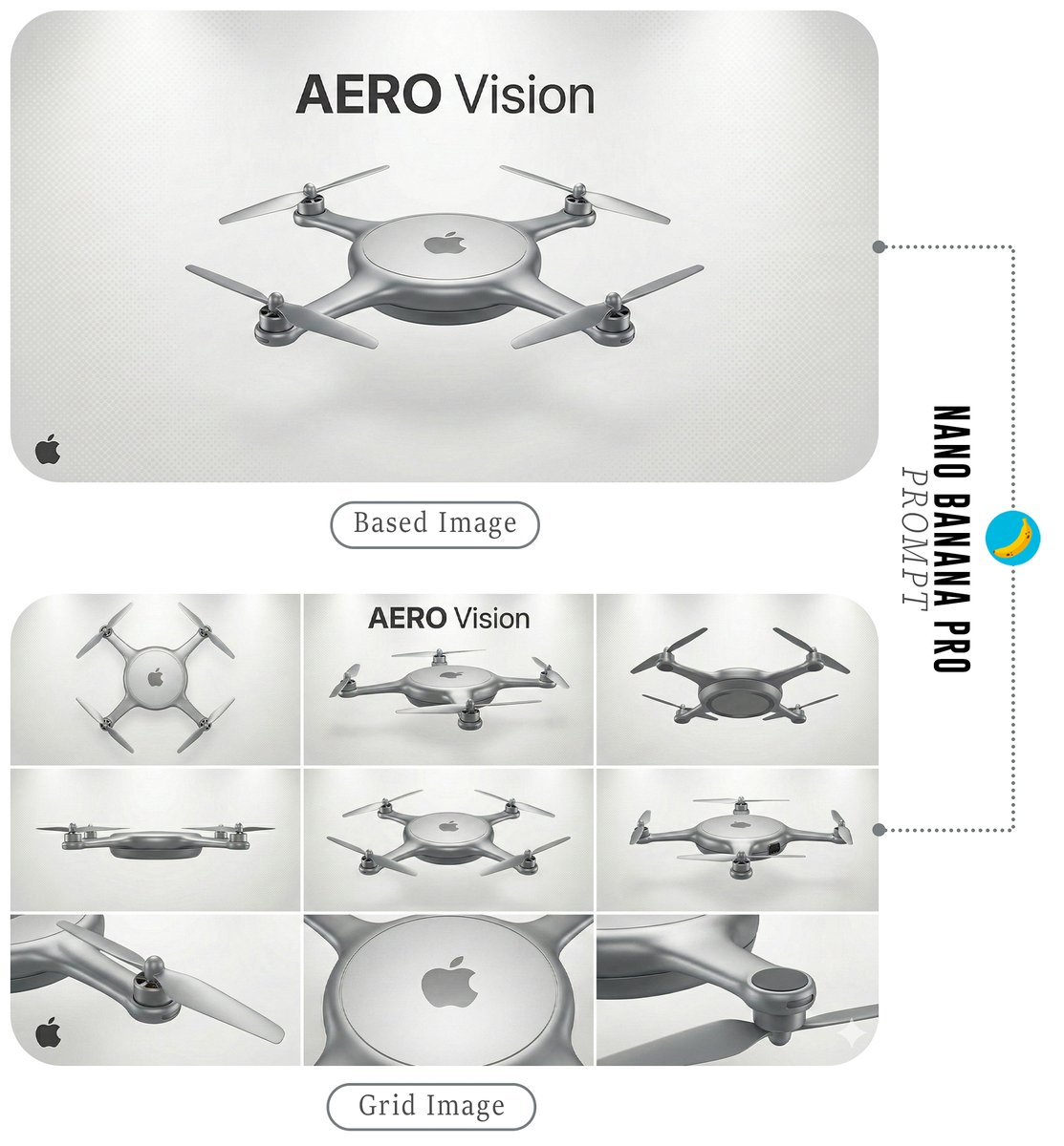 Futuristic Branded Drone Product Poster — output 1