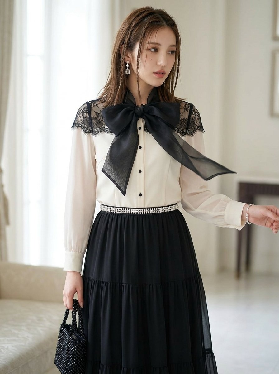 E-commerce Main Image - Elegant Black Organza Ribbon — output 1