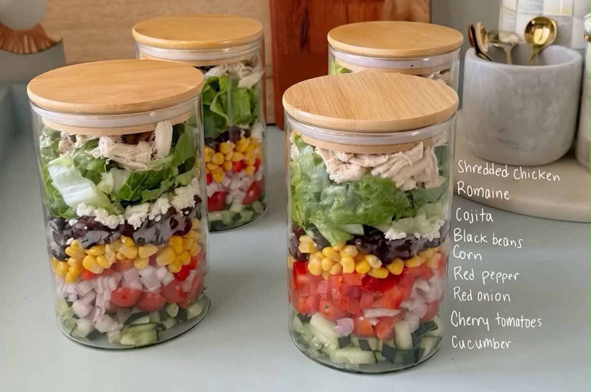 E-commerce Main Image - Photorealistic Meal Prep Jars Food Photography — output 1