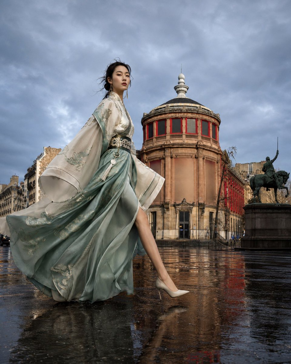 Product Marketing - East Asian Haute Couture Qipao Model — output 1