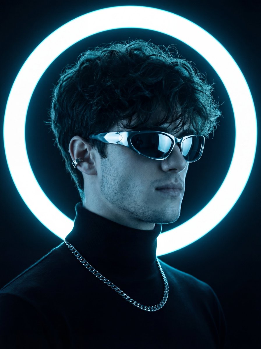 Profile / Avatar - Futuristic Neon Portrait Prompt — output 1