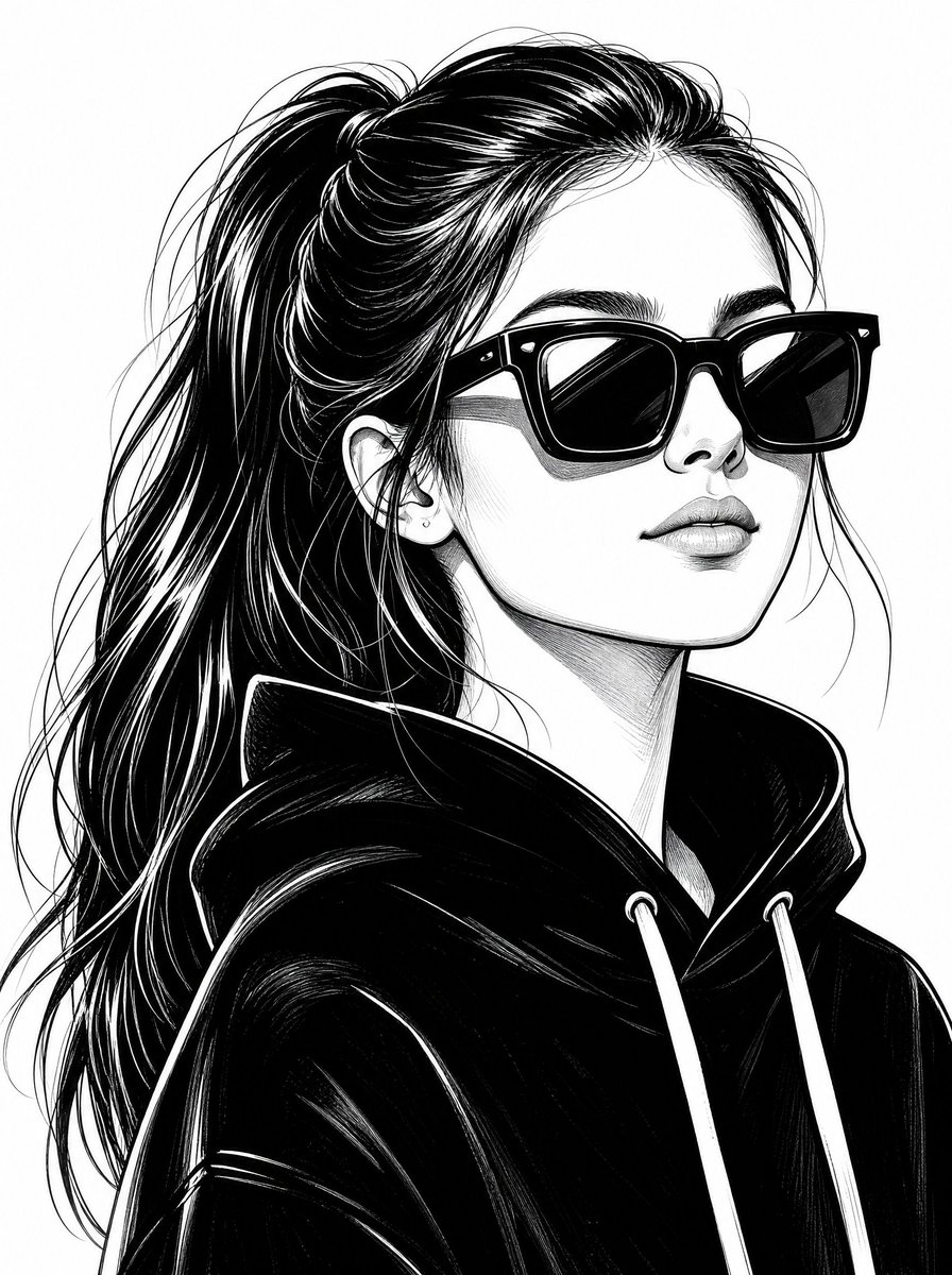 Comic / Storyboard - Black and White Fashion Portrait — output 1