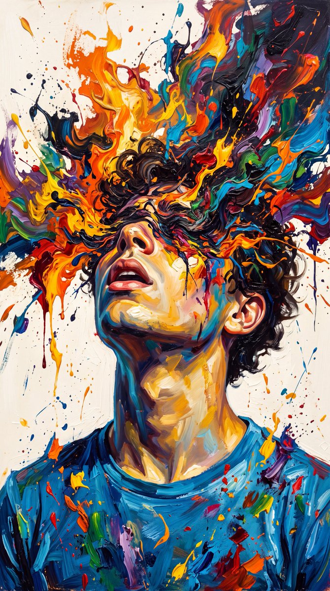 Abstract Expressionist Paint Eruption — output 1