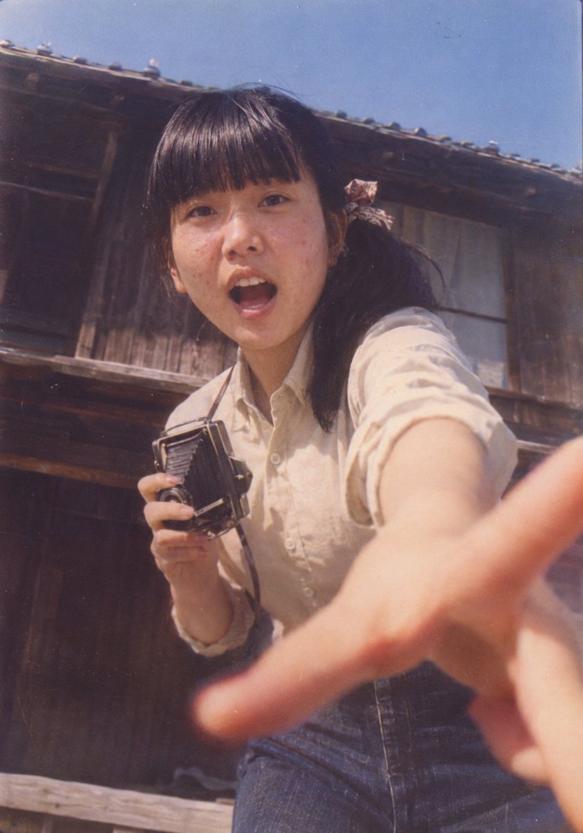 Social Media Post - Retro Showa Girl Holding Vintage Camera