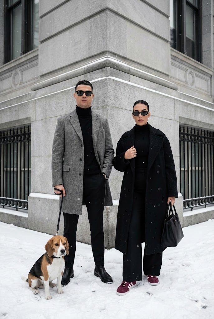 Sophisticated Urban Winter Couple Portrait — output 1
