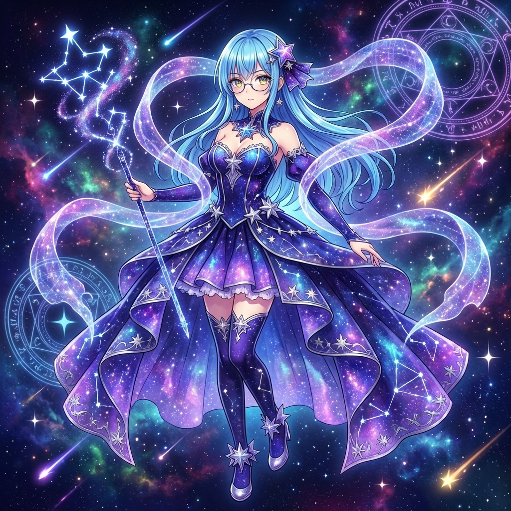 Social Media Post - Magical Girl Transformation Prompt (Cosmic Attribute) โ output 1