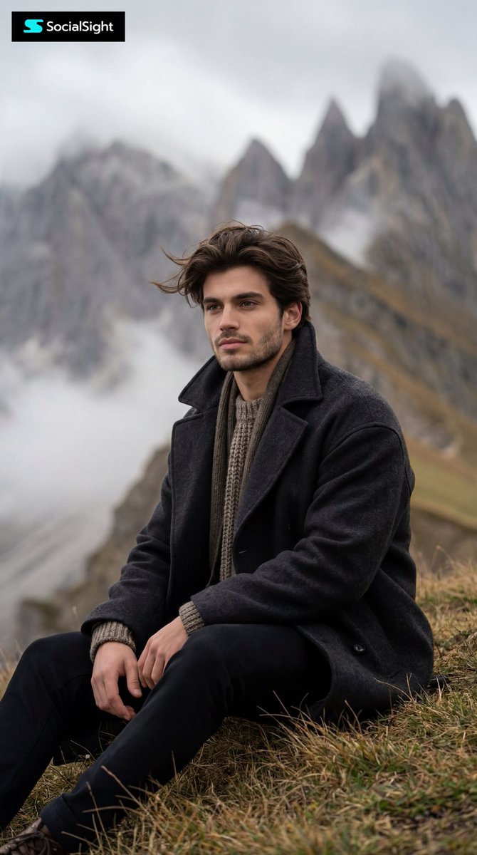 Profile / Avatar - Nordic Cinematic Mountain Portrait — output 1