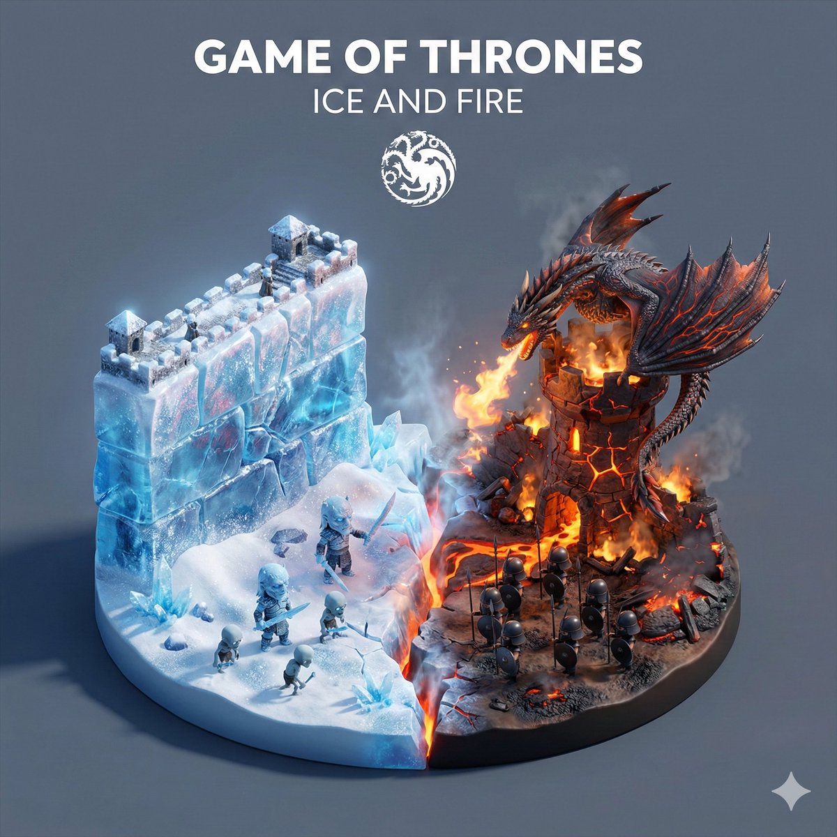 Game of Thrones Ice and Fire Isometric Diorama — output 1