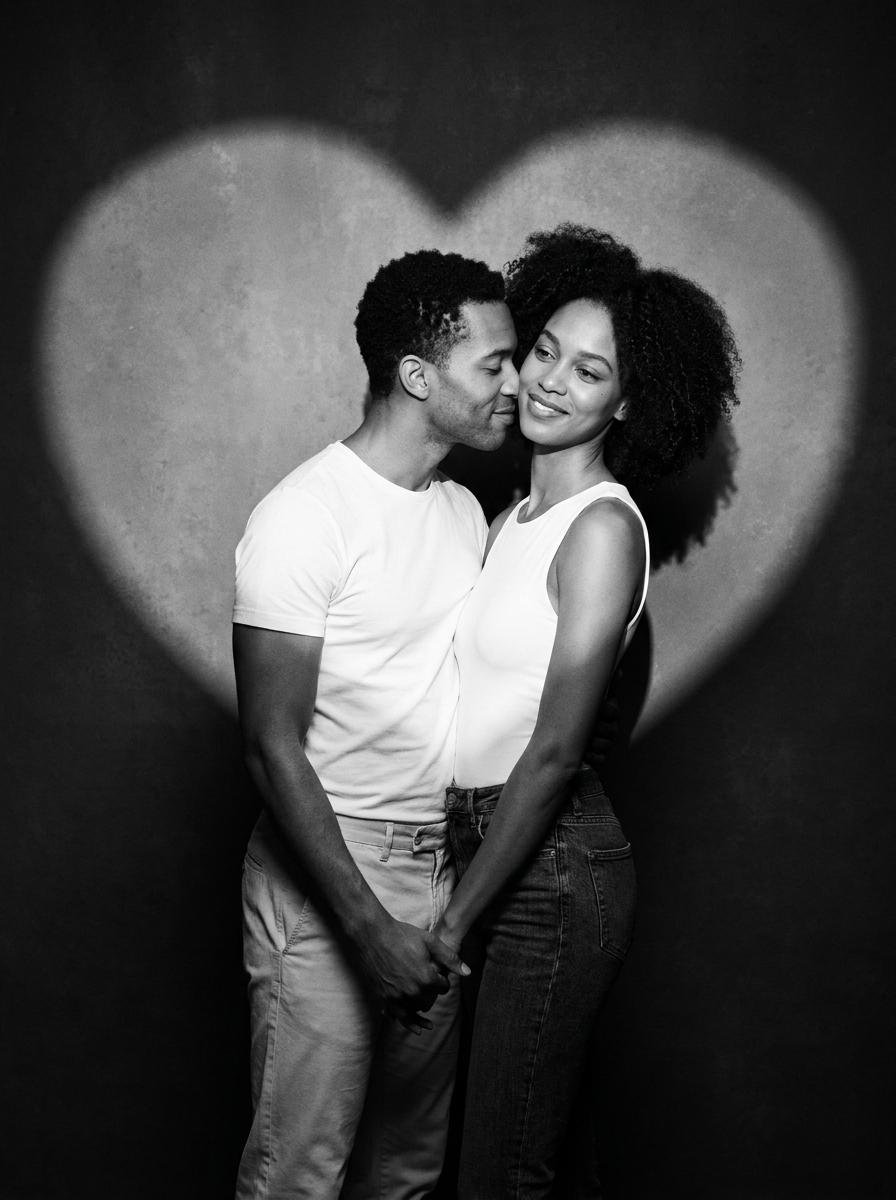 Social Media Post - Romantic Black and White Studio Portrait — output 1